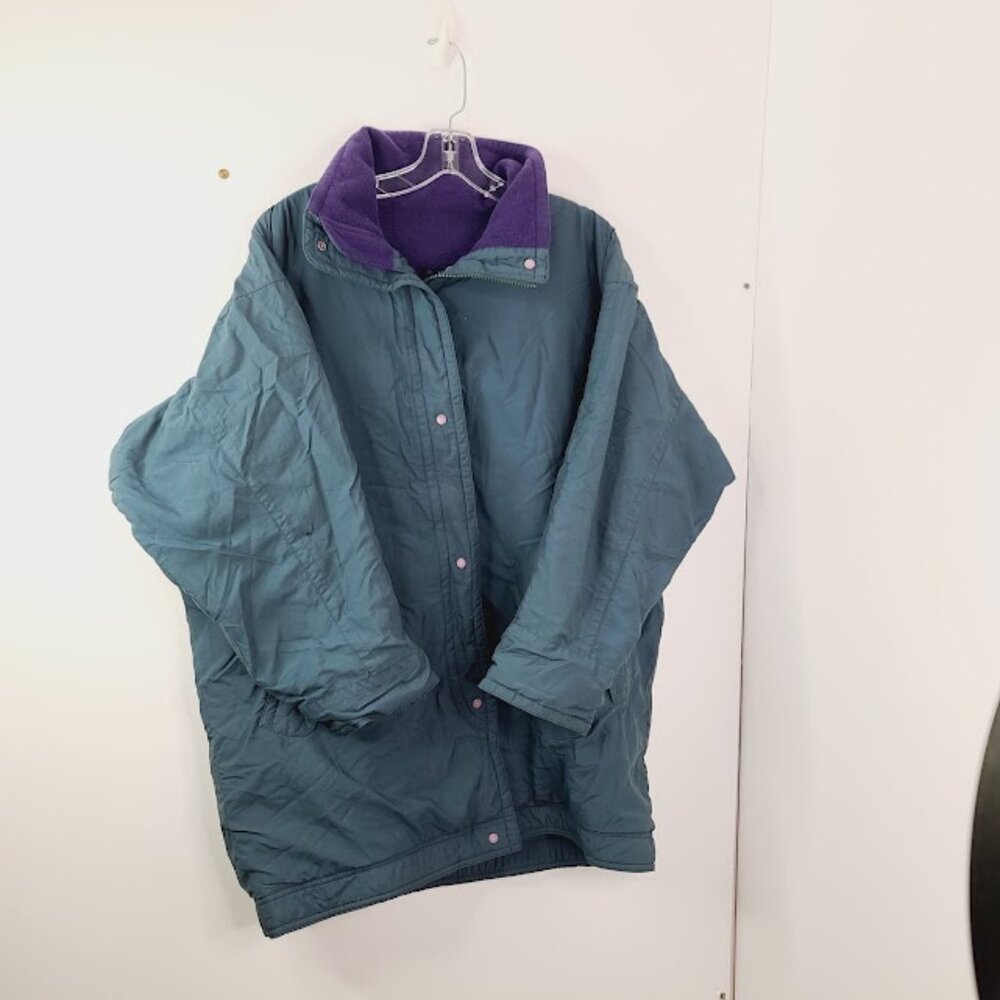 Patagonia Women's Teal Purple Padded Outdoor Winter Snow Jacket Size M - Picture 2 of 6